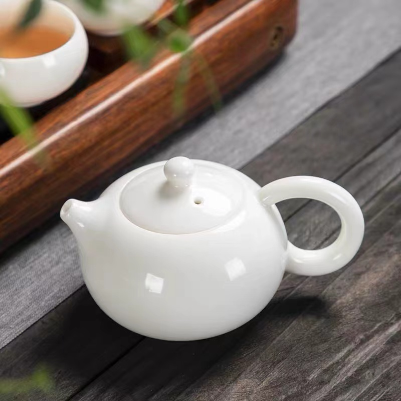 【展宏茶具】羊脂玉瓷西施壶单壶家用