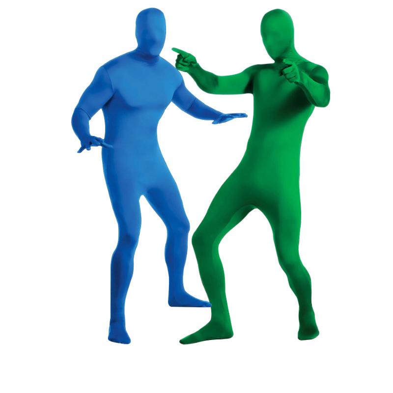 摄影棚抠像衣绿幕衣隐身衣拍照影视抠图背景布绿色连体分离式