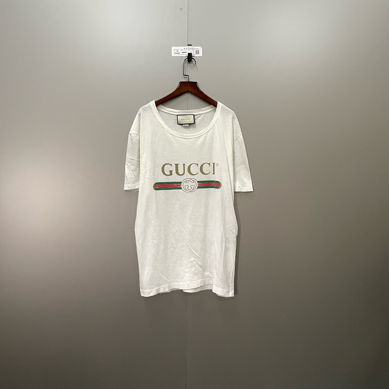 GUCCI 古驰 腰带logo短袖 S码/95新/公价4500/无配件 jc601635