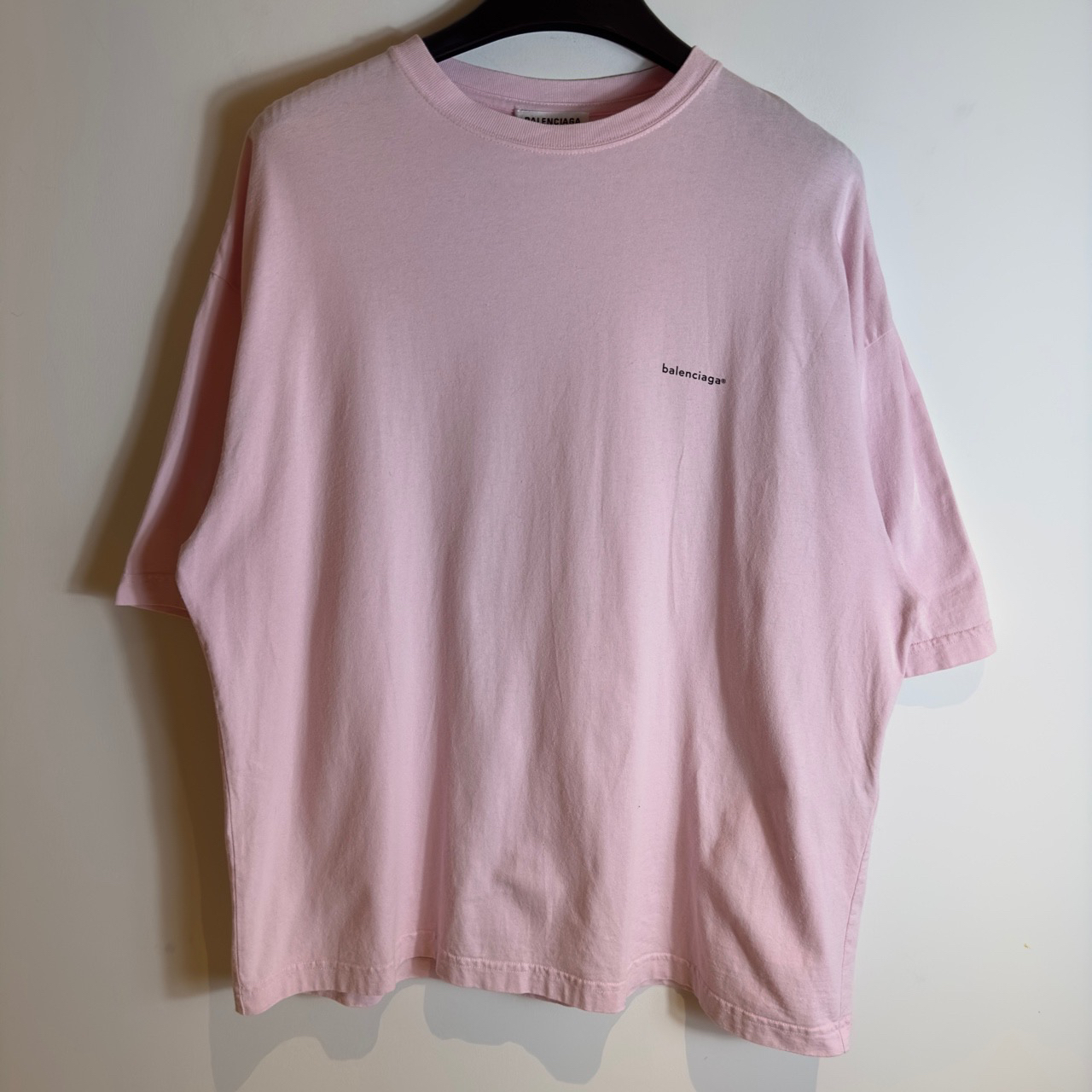 巴黎世家 balenciaga 粉色 小logo 短袖 T恤 / S码 / 99新