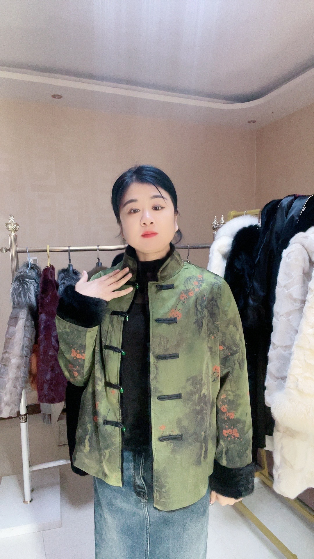 国风版两面可穿大方潮流高贵气质外套