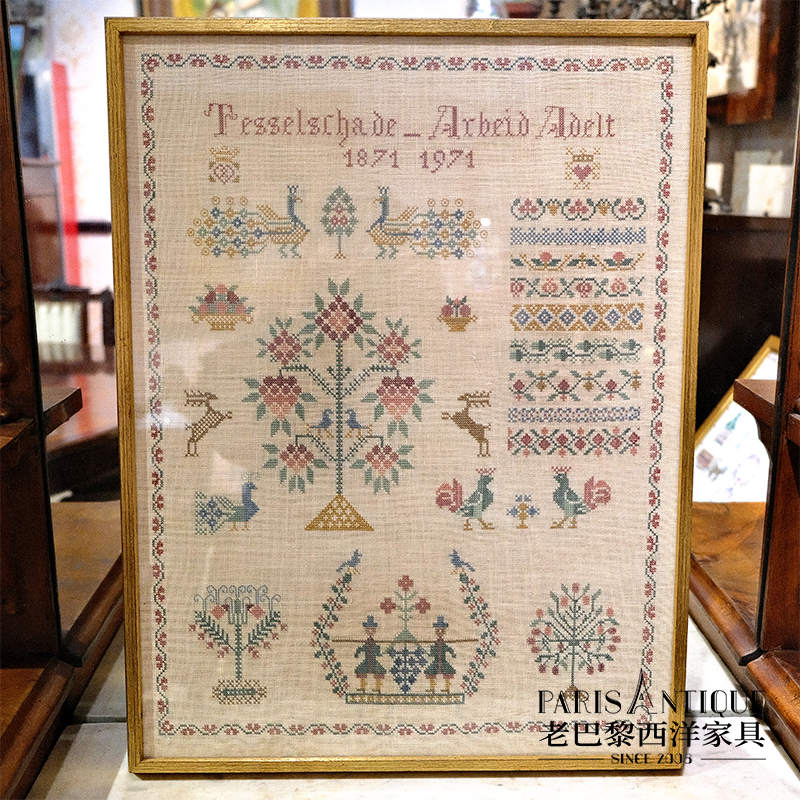 老巴黎｜西洋古董家具 英国中古十字绣画