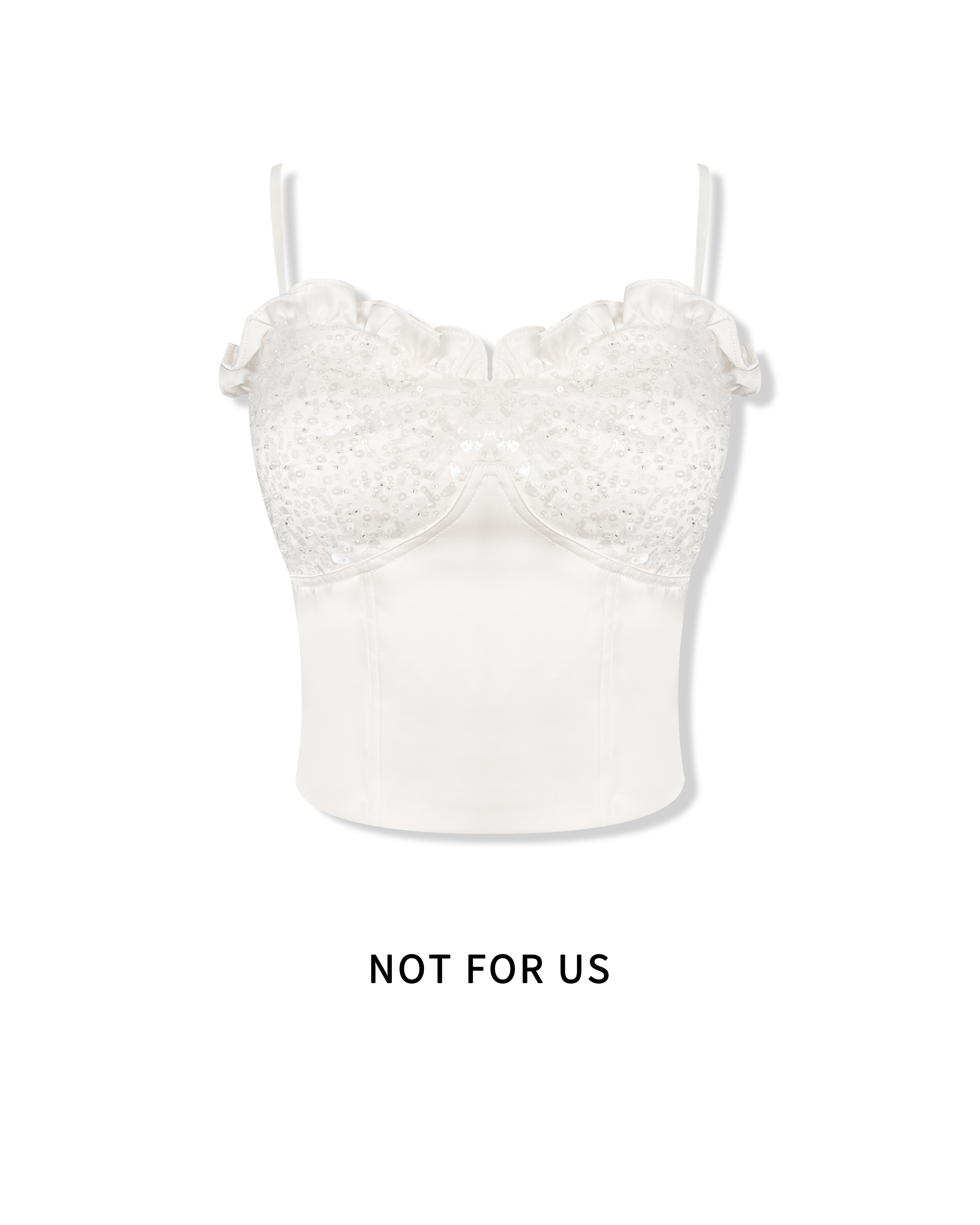 NOT FOR US24SS白色花边吊带bj