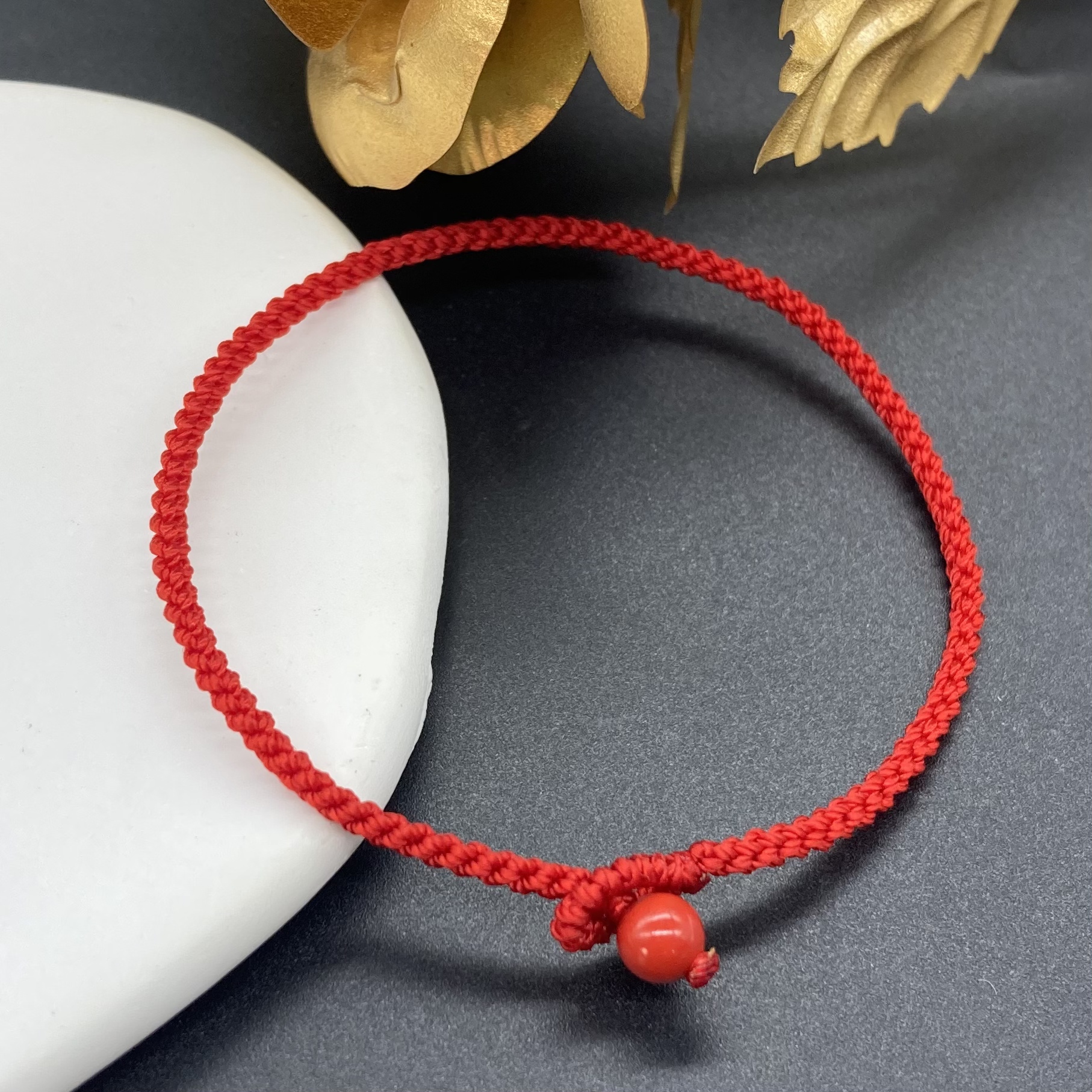 非金属布艺手链 纯手工编织红绳男士女士定制款简约时尚情侣手链