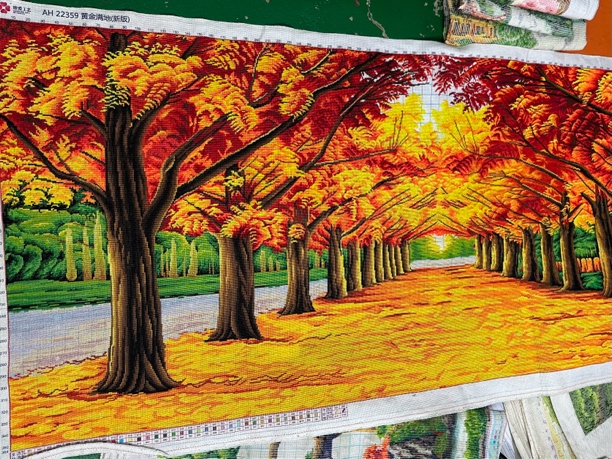 黄金满地新版十字绣成品批发