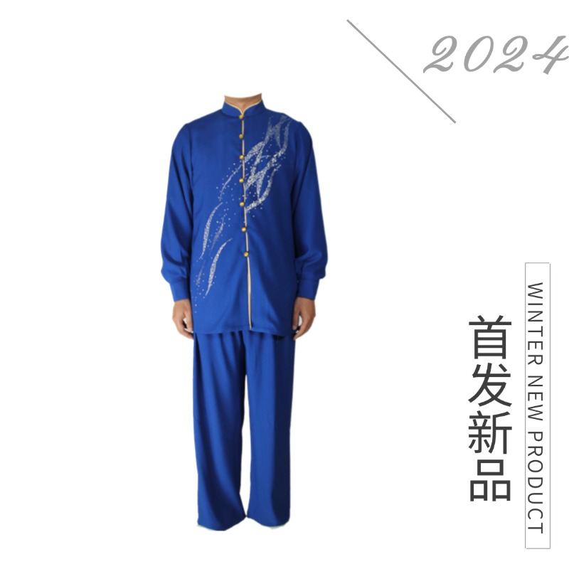 新式太极服男女士改良高端太极拳练功服表演服装