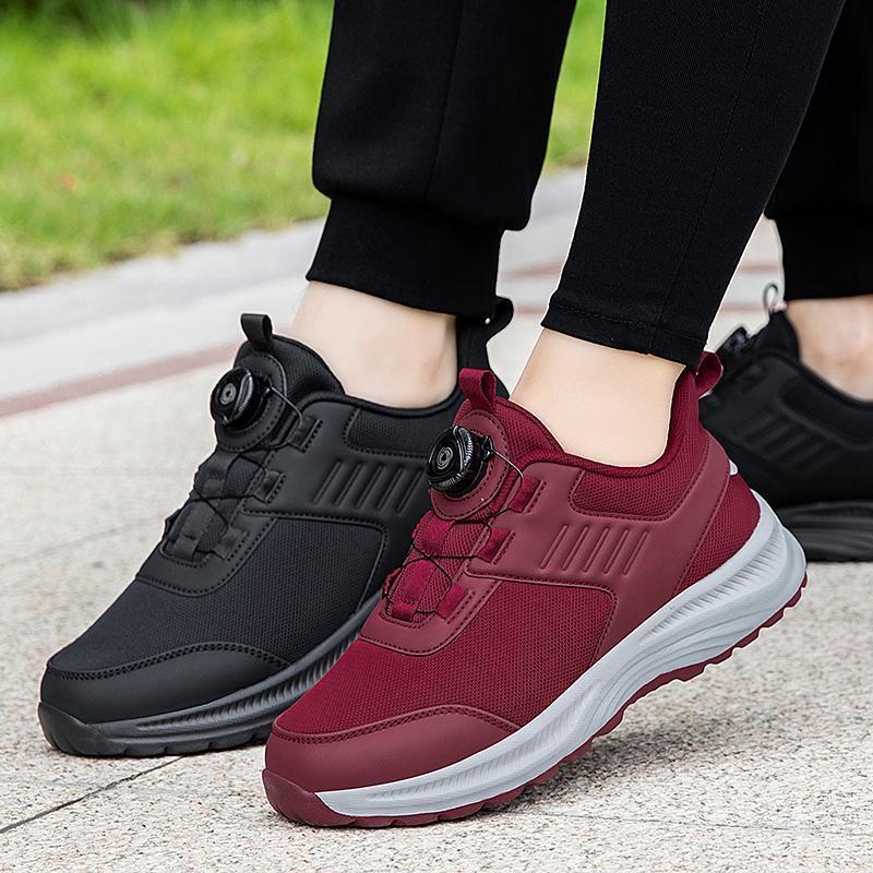 老人鞋秋季老人鞋女鞋妈妈鞋旋转扣休闲鞋男鞋网面鞋健步鞋