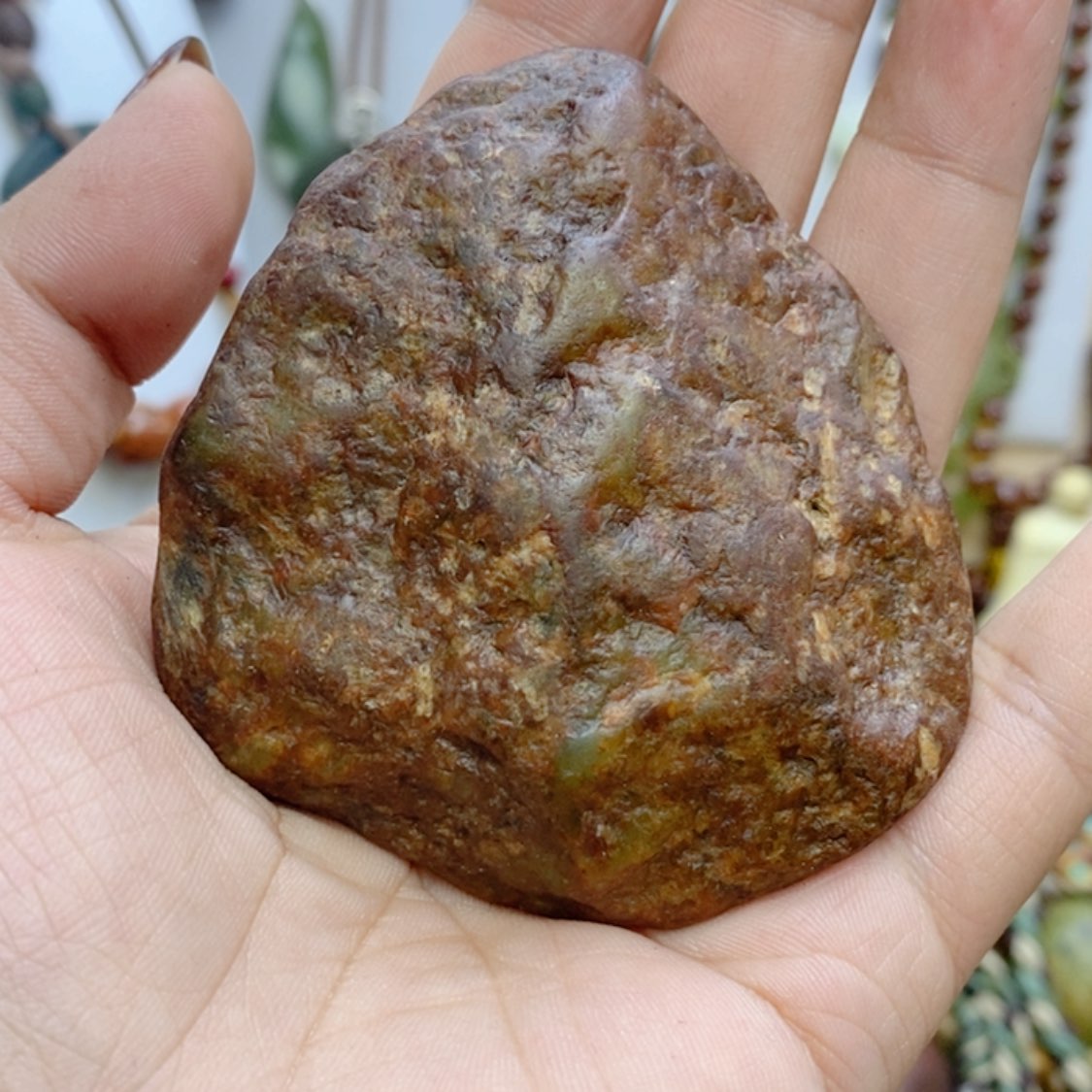 【闪购商品】岫岩河磨玉（透闪石质玉）把件未镶嵌稳***福