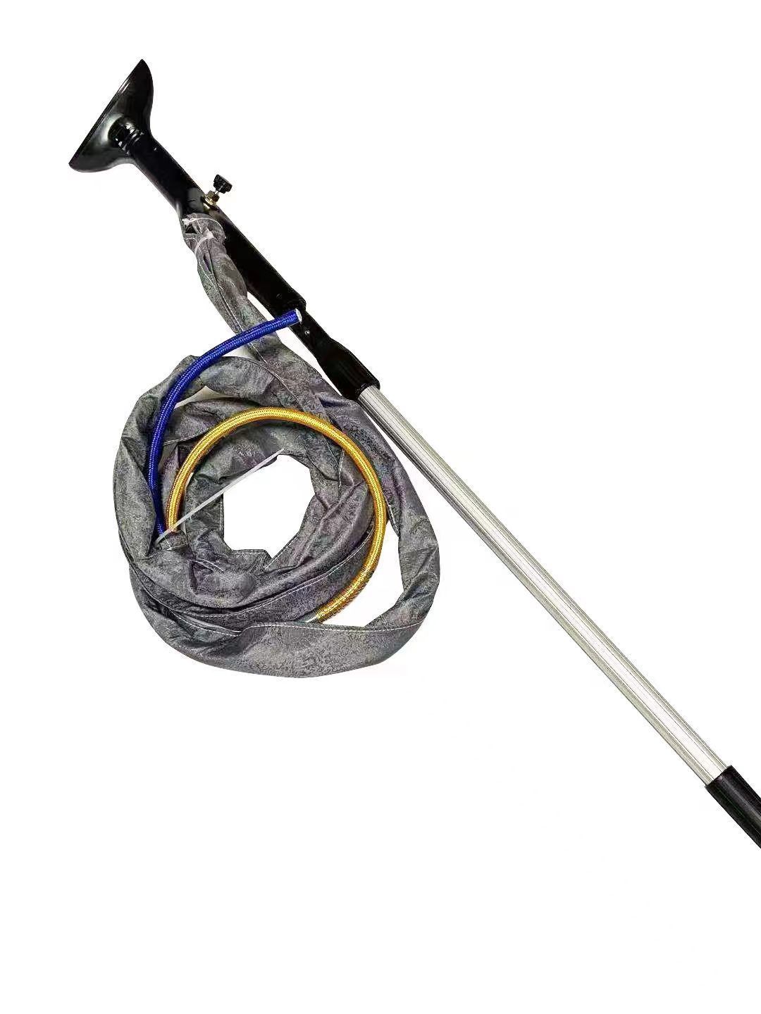 铝合金杆管子是4米长的带保护套，杆子是伸缩的