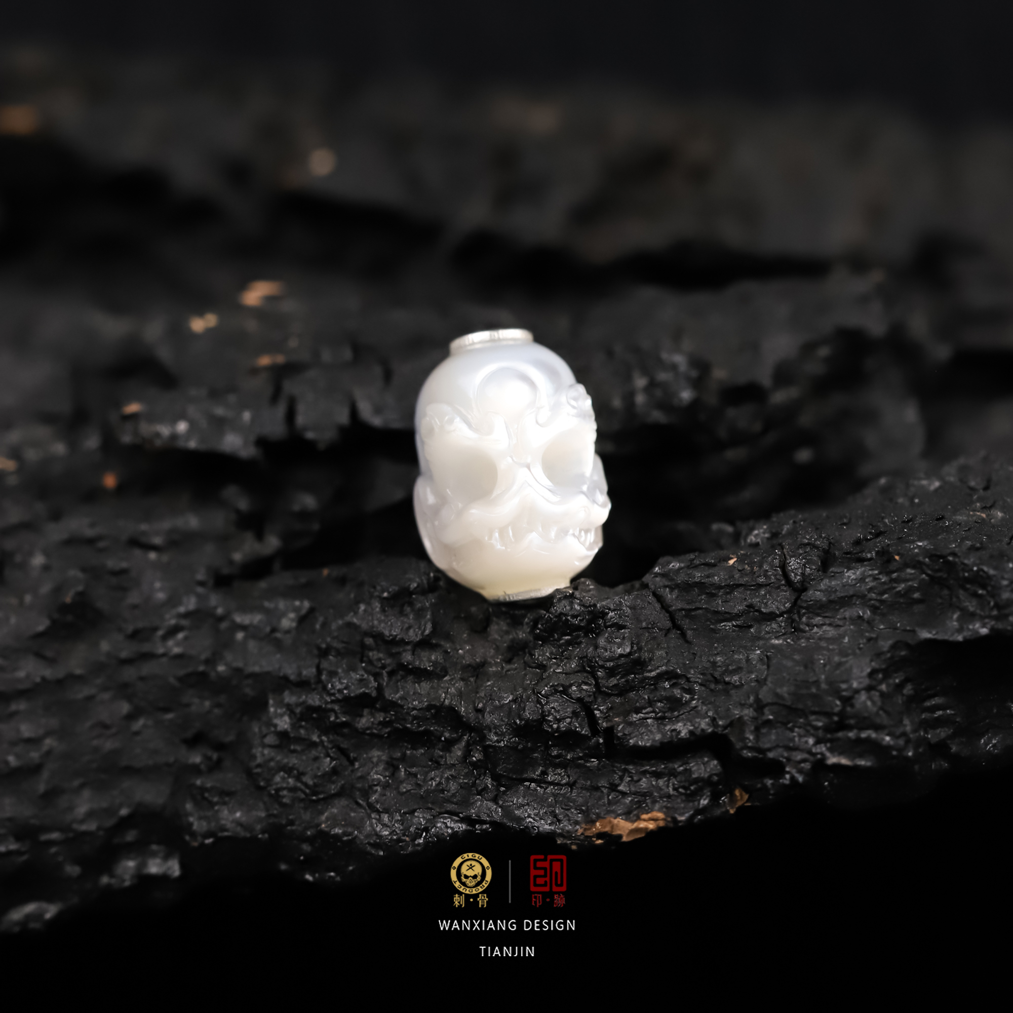 925银银制品 万象出品 螺钿尸陀林主顶珠 