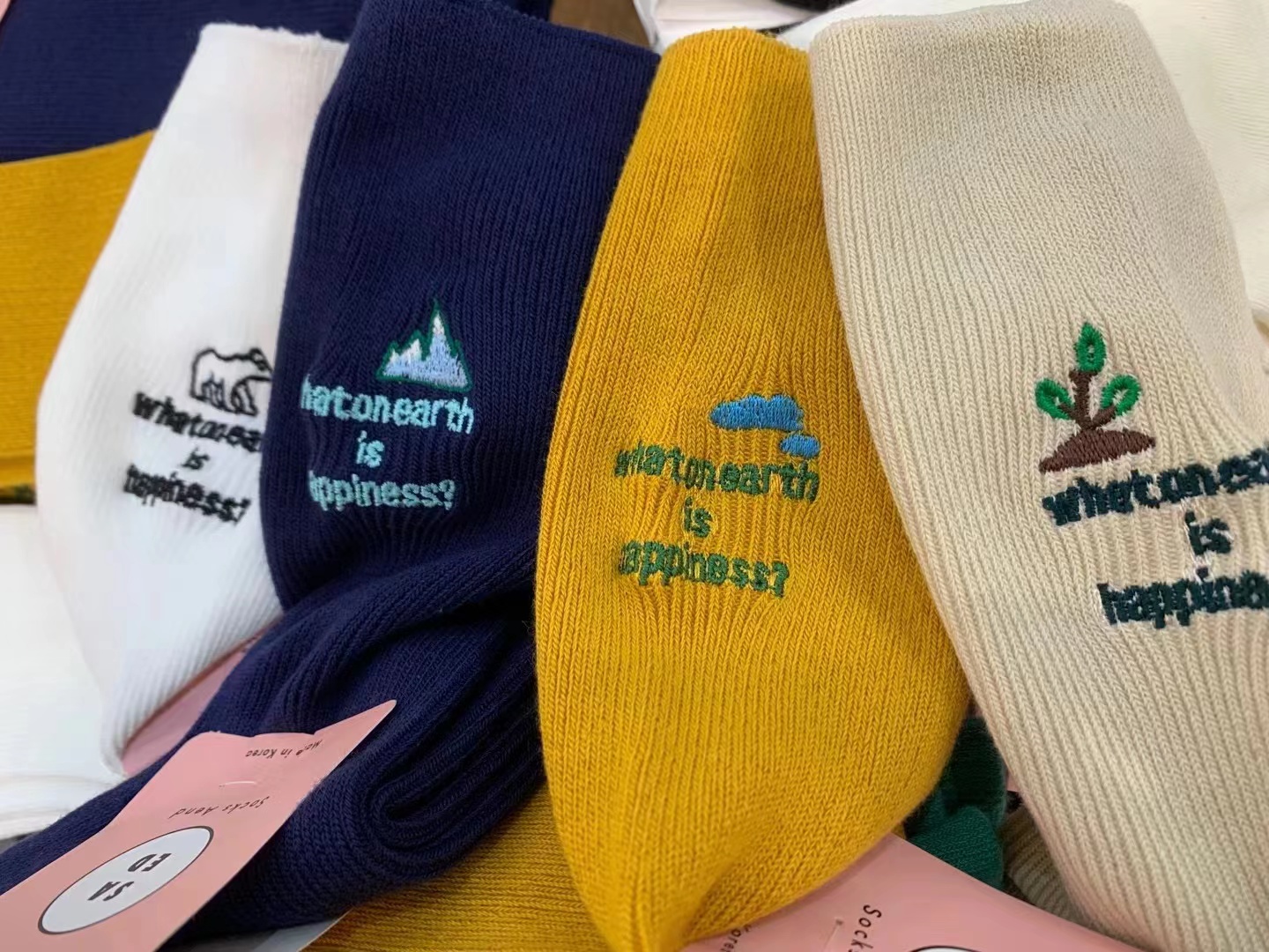 韩国百搭棉袜2双/组