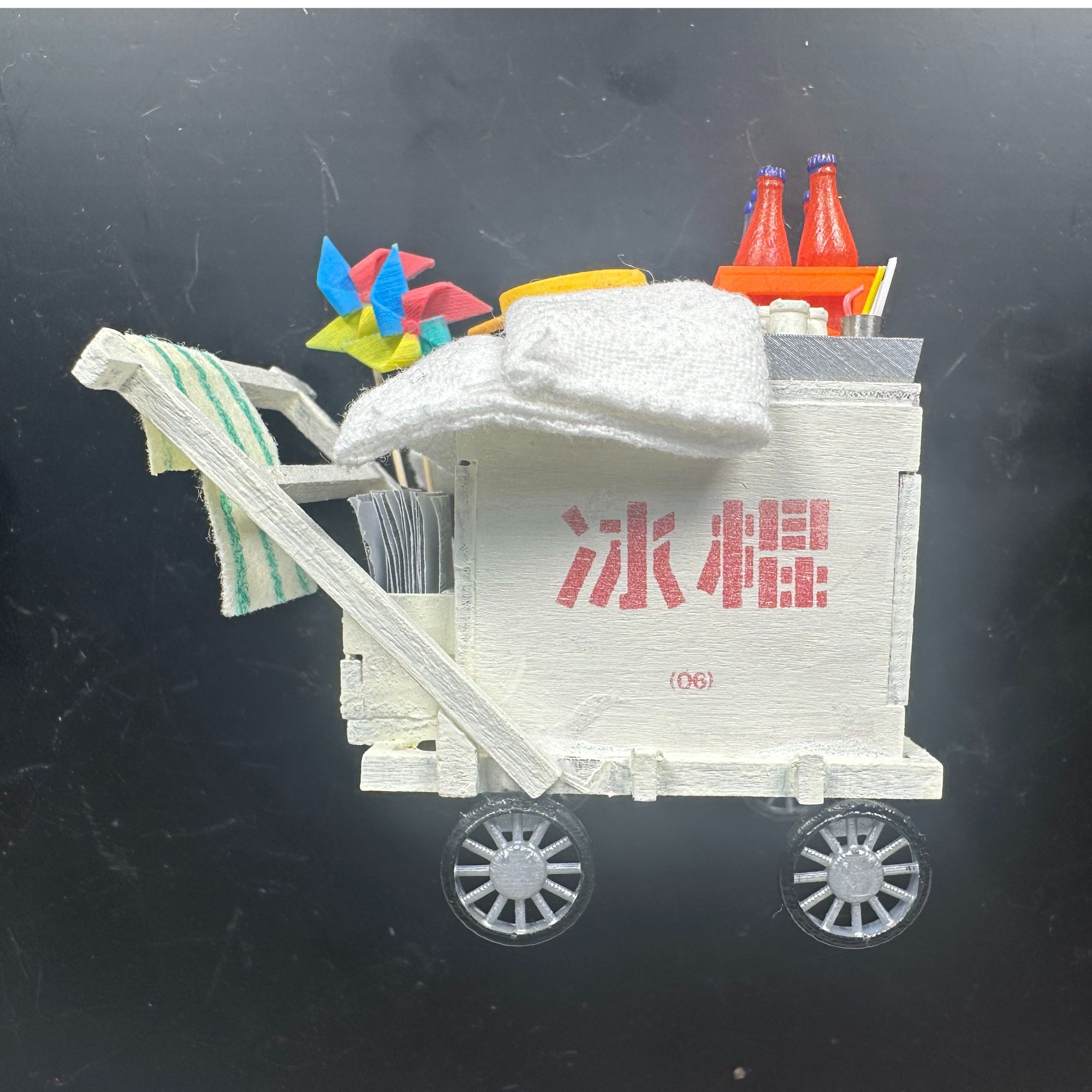 北京文创怀旧冰棍车木制手工冰箱贴旅游纪念品