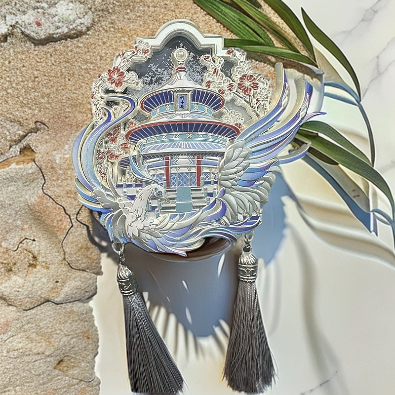 北京文创天坛冬日回音AR互动金属冰箱贴旅游纪念品宝藏文创