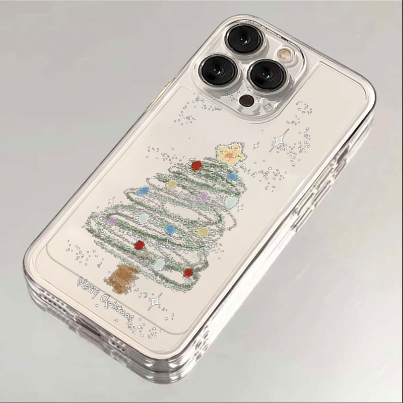 圣诞树iphone15苹果手机壳14promax硅胶13pro透明12高级11全包X女