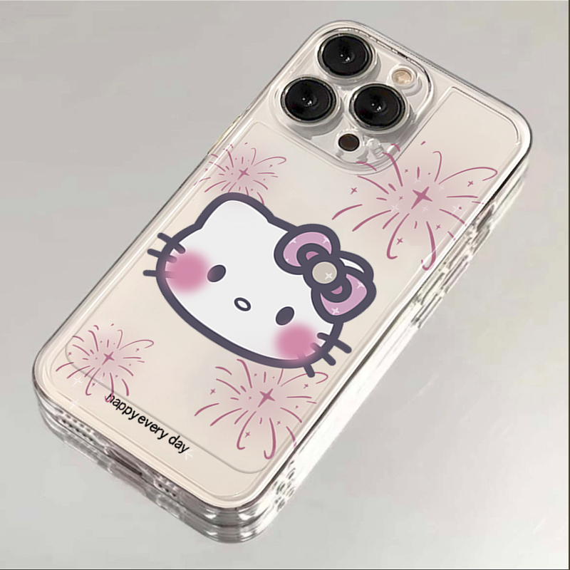 烟花凯蒂猫iphone15苹果手机壳14promax硅胶13pro透明12卡通11ins