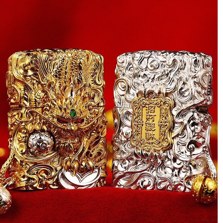 ZIPPO/之宝打火机机关灵动貔貅带铃铛送礼物必备重甲皮休DYH1X1