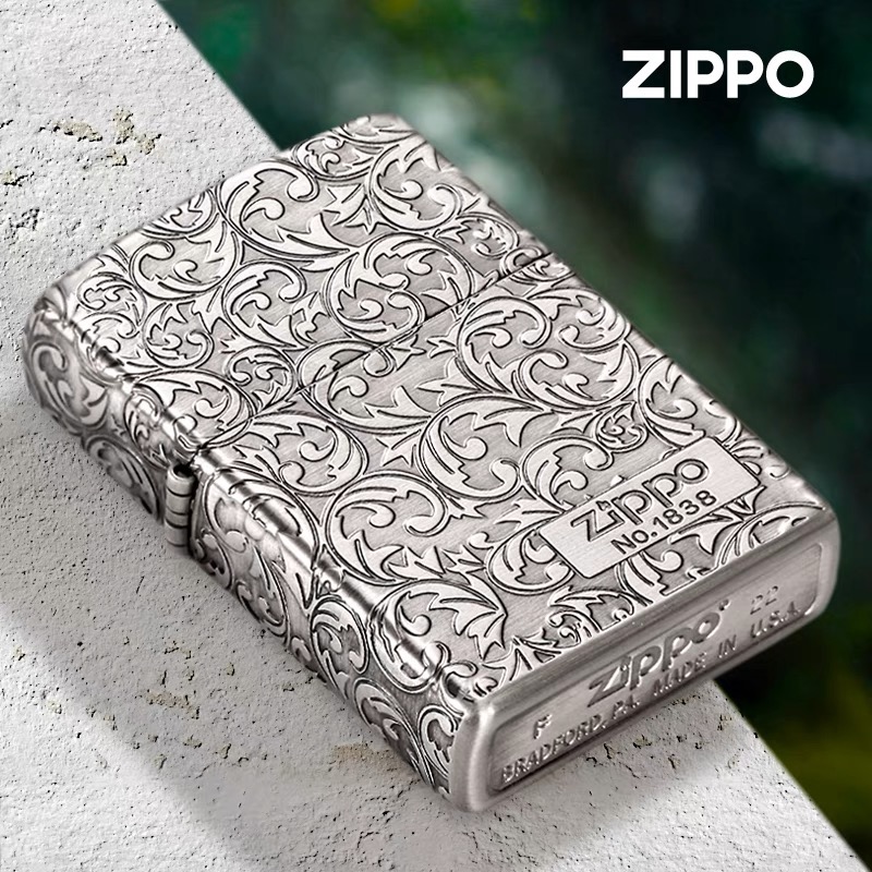 ZIPPO/之宝美国打火机商场同款古银唐草爆款生日礼物送男士DYH1X1