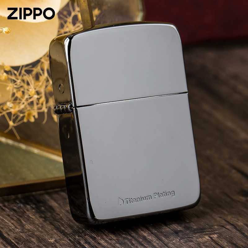ZIPPO/之宝美国打火机正版韩版雅痞蓝钛黑钛送男士生日礼物TCH1X1