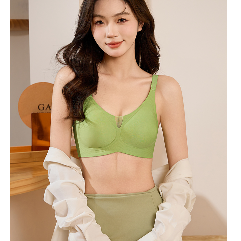 奶皮漫画胸果冻提拉无痕内衣收副乳防下垂女大胸显小胸聚拢文胸罩