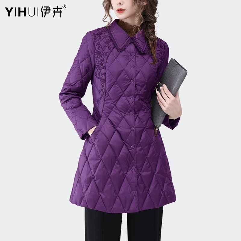 YIHUI伊卉新中式国风刺绣羽绒服女秋冬WG230780/WH231607