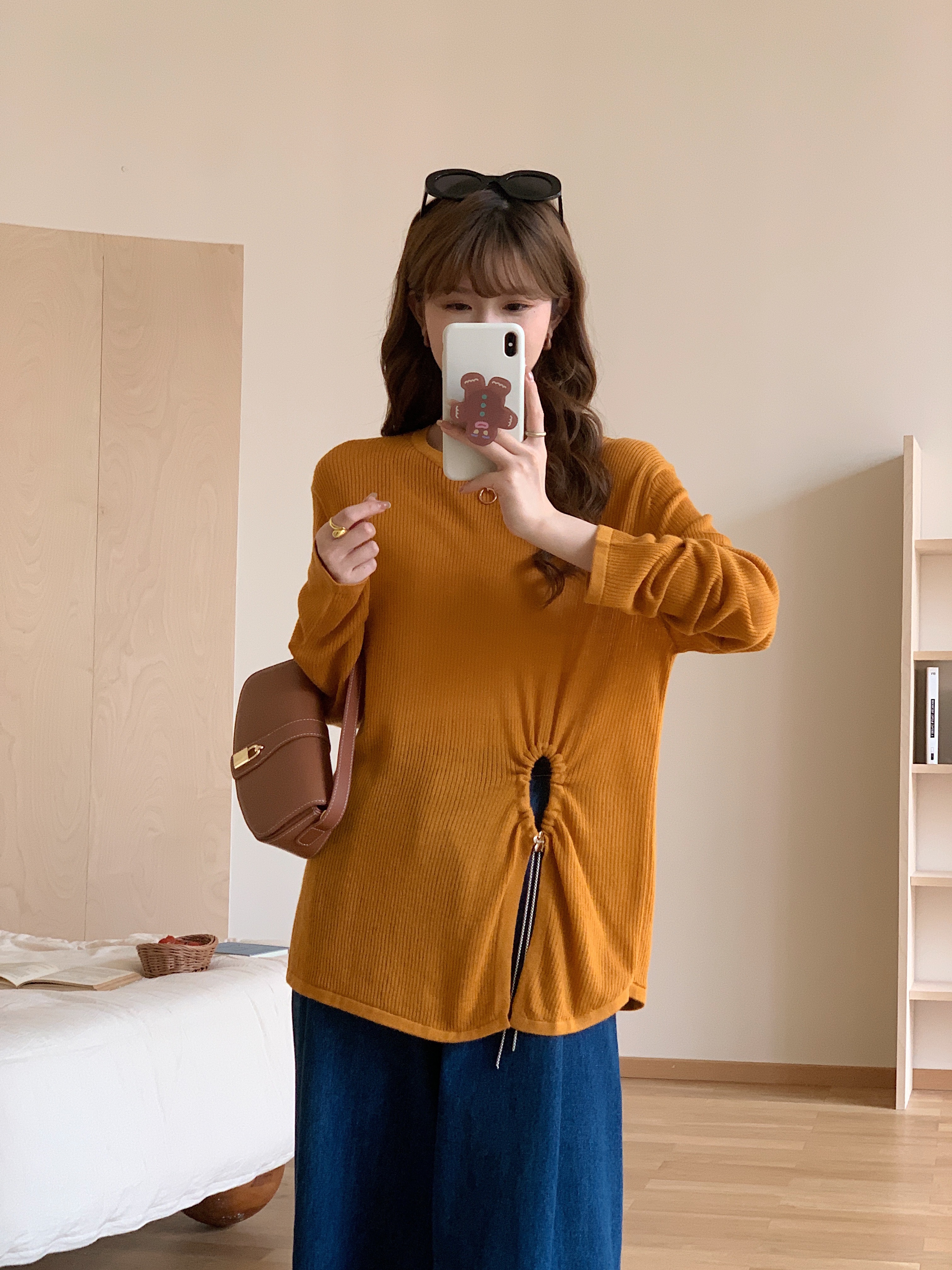 【潘潘.908818】2025年新款时尚百搭纯色圆领长袖30羊毛针织衫