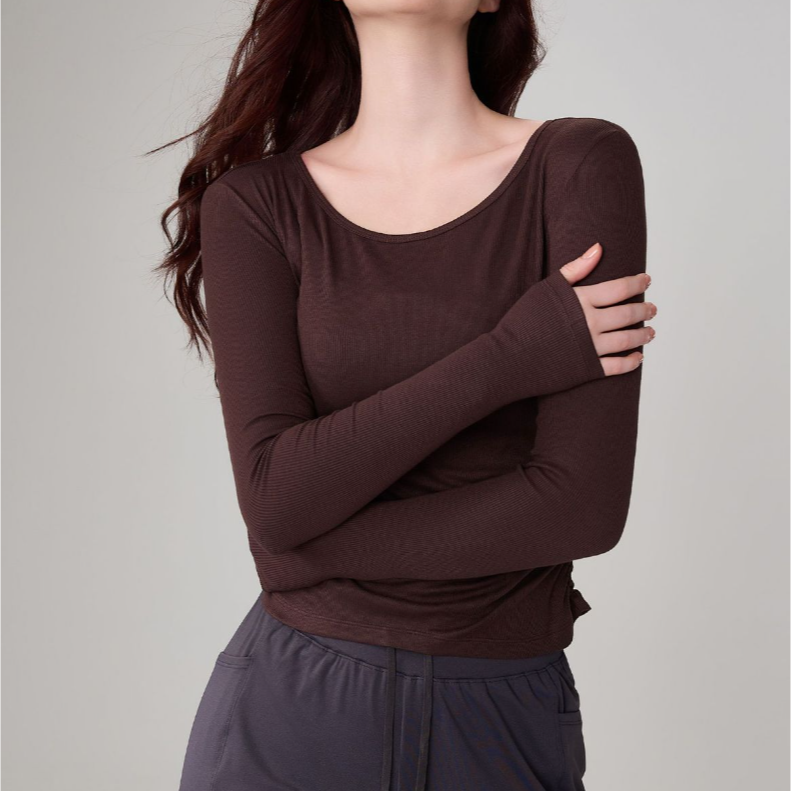 【莫代尔】瑜伽服T4-2009上衣瑜伽T恤修身