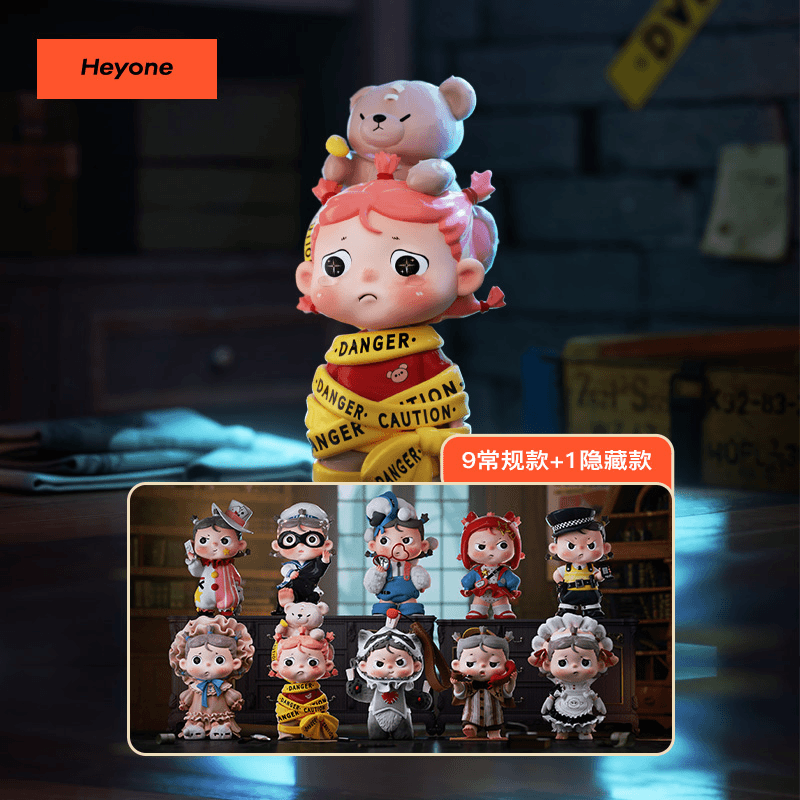【拆盒】黑玩侦探黛西-古堡秘案呆呆系列手办盲盒潮流玩具