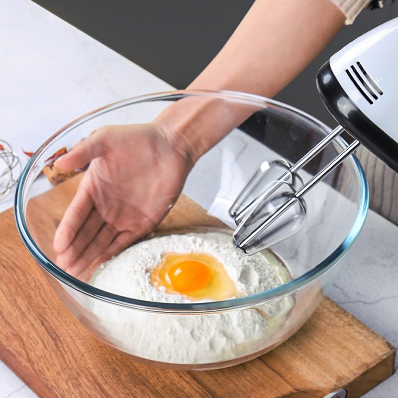 透明玻璃碗大号家用微波炉专用耐高温蒸碗烘焙沙拉碗打蛋揉和面盆
