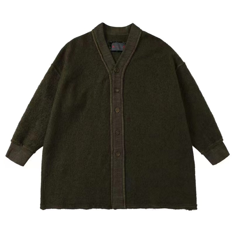 垒土492中长羊毛纯色外套