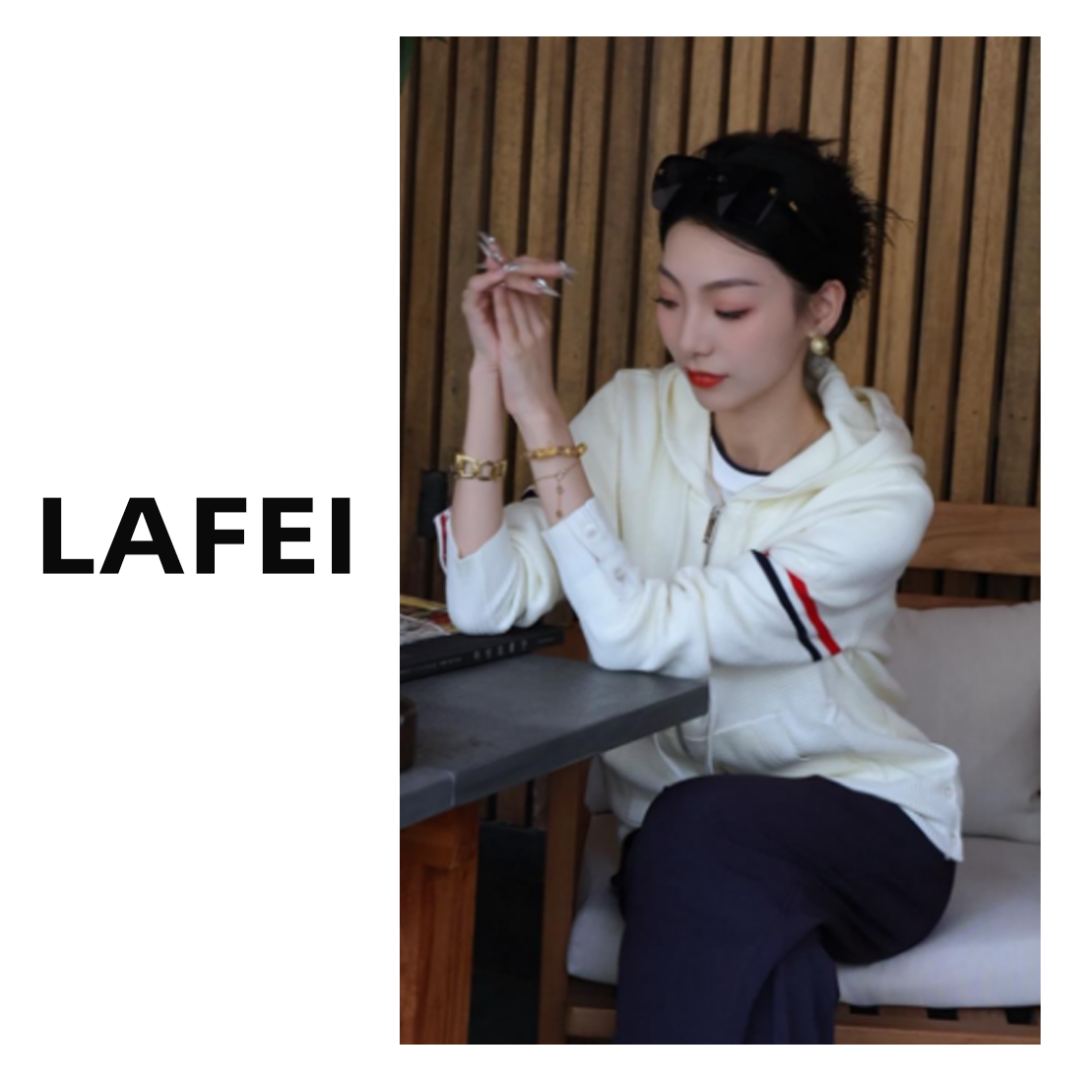 秋冬新款百搭双杠拉链毛衣针织开衫外套 