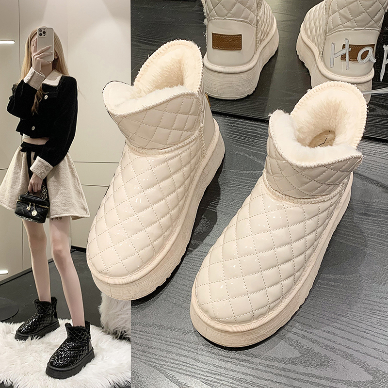 厚底雪地靴女2023年新款冬季防水防滑加绒加厚洋气保暖棉鞋女鞋子
