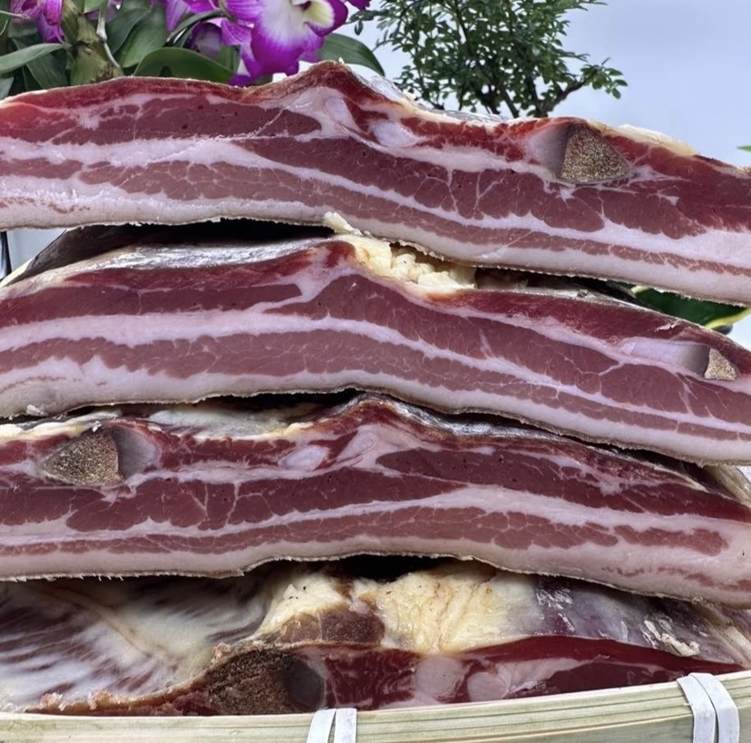 云南 普洱 农产品 农家制作 风干三线土猪肉五花肉500g