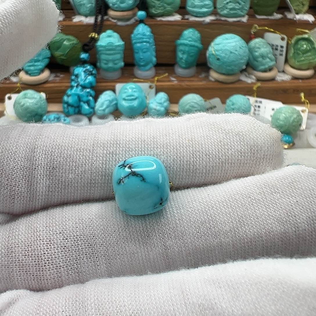 绿松石老型珠10.7mm未镶嵌