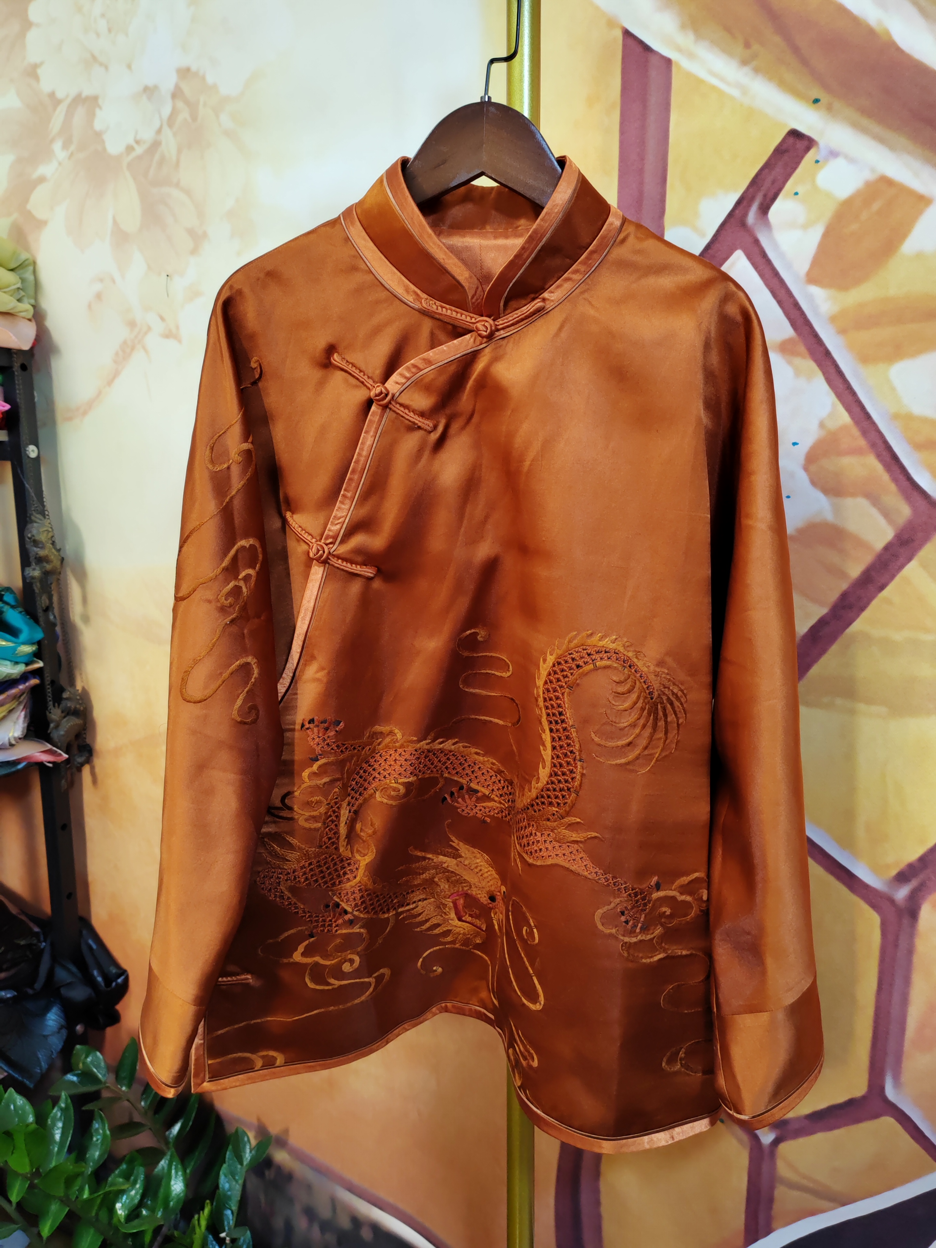 真丝老软缎中式上衣