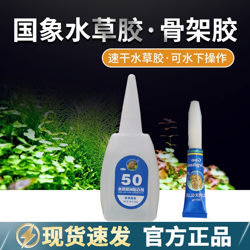 国象水草胶莫斯胶水景骨架沉木水族鱼缸造景水下专用50小鹏说水族