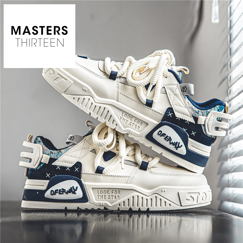 男鞋夏季百搭厚底防滑耐磨休闲板鞋男款轻便潮鞋子男款运动鞋E152