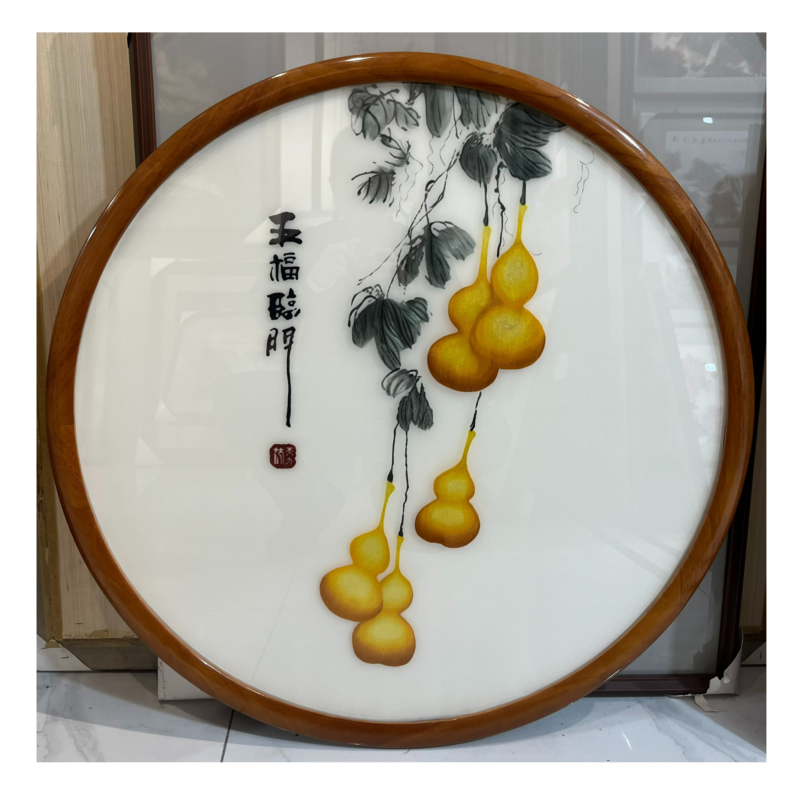 《五福临门》手工苏绣寓意中式刺绣苏绣