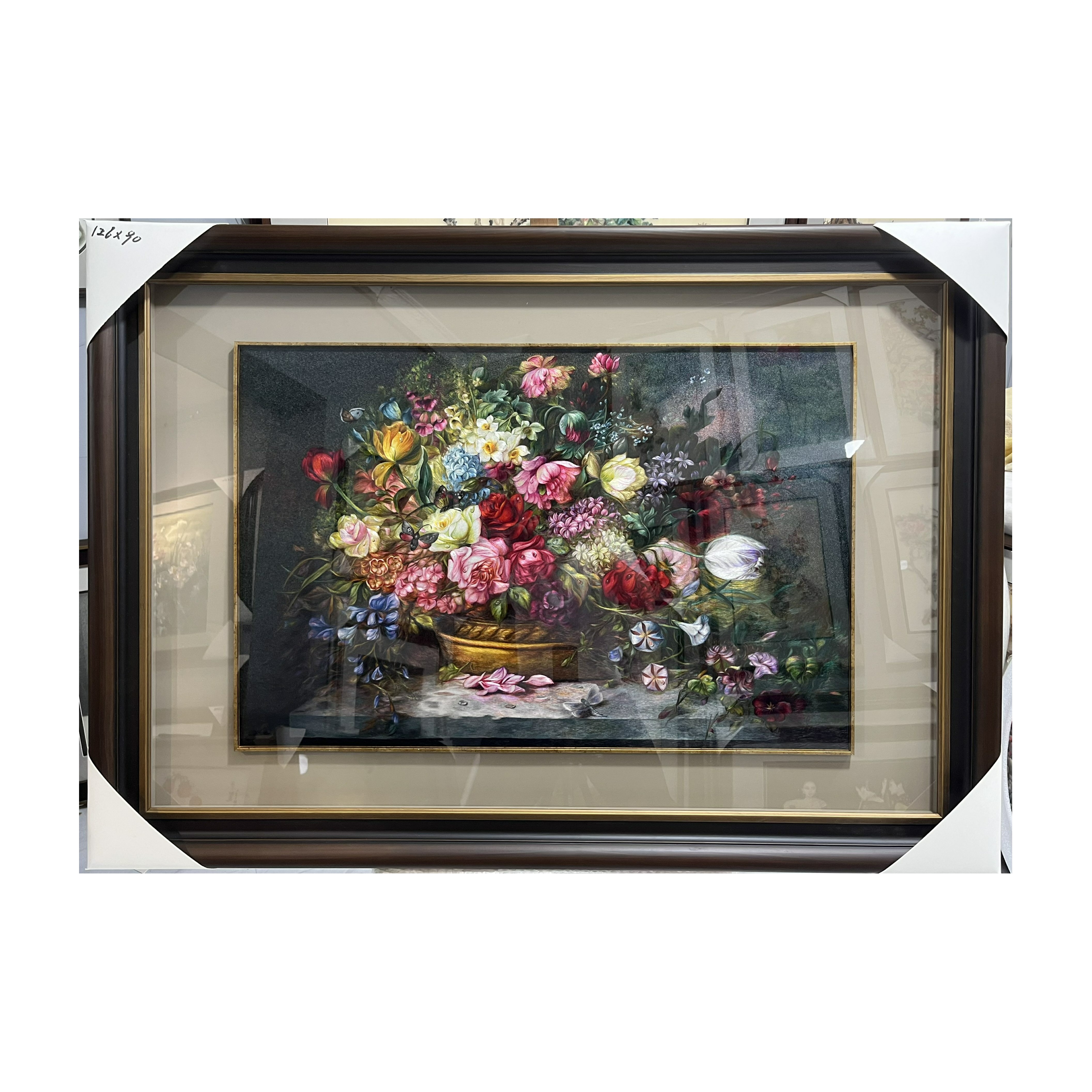 《欧式花篮》徐老师亲工餐厅客厅挂画苏绣作品