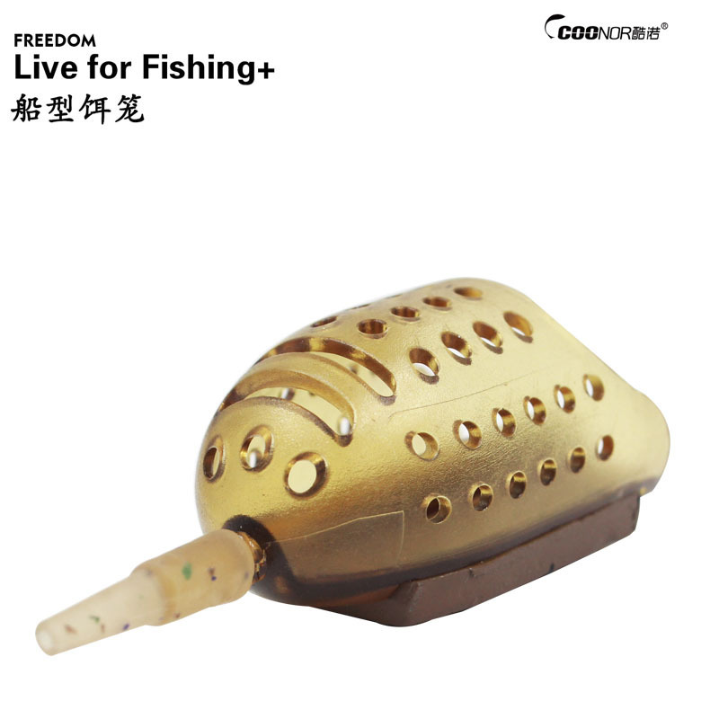 酷诺船型饵笼【遣唐使甄选】铅配重打窝器附饵飞德小配件垂钓欧式