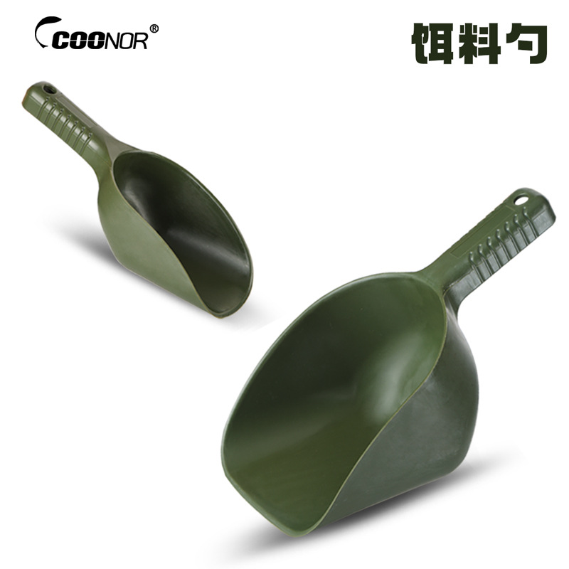 酷诺欧鲤钓饵料打窝勺勺【遣唐使甄选】打窝船装窝料拌料钓鱼军绿色