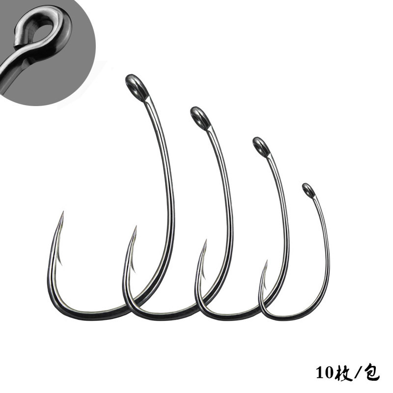 长弯柄钩欧式鲤鱼钩钓鱼【遣唐使甄选】欧鲤钓加强型长钩柄钩尖脱钩