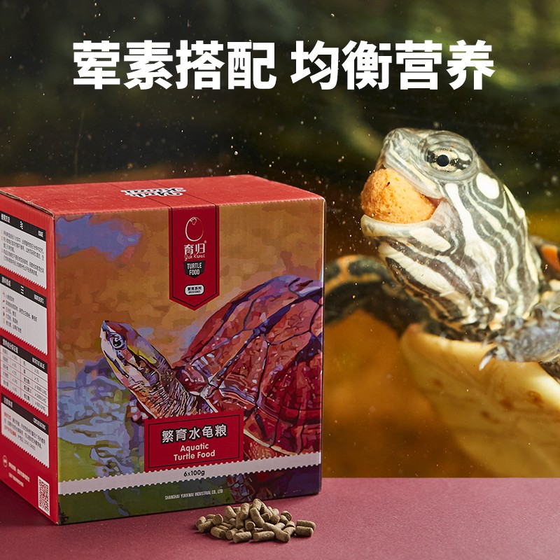 育归龟粮黄缘黄额锯缘半水增色粮草龟黄喉蛋龟火焰增产专业水龟粮