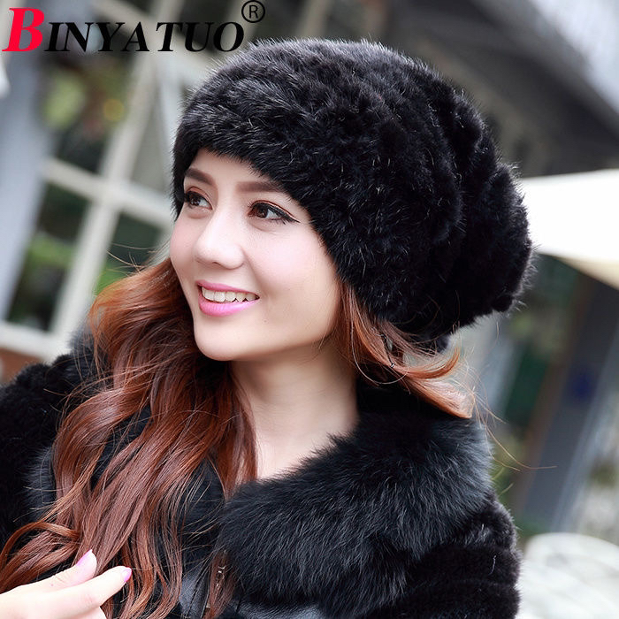 水貂编织圣诞休闲针织帽秋冬护耳帽针织时尚百搭加绒加厚