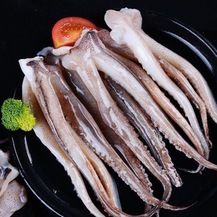 【三层海鲜】脆口盐揉鱿鱼须  鲜冻二本足   含保护冰400g/包*5包