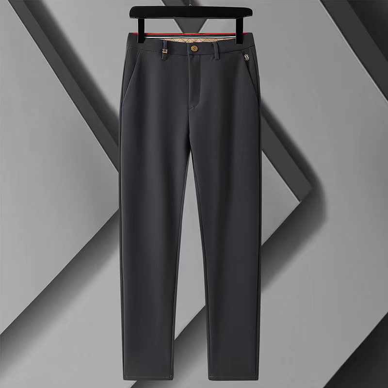 秋冬男士高弹免烫百搭商务休闲裤新品上新中腰修身小直筒001-200