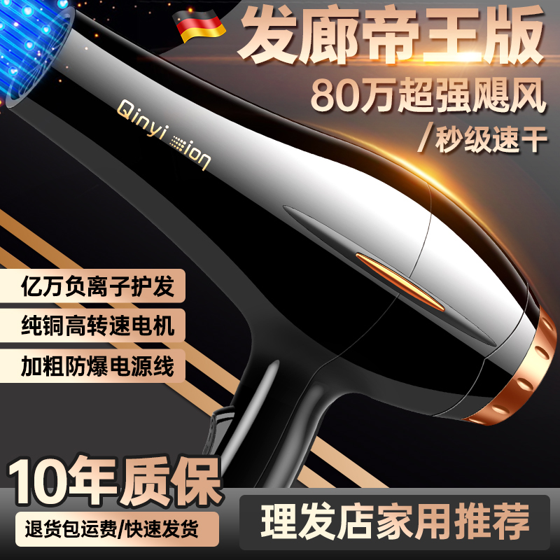 琴艺家用吹风机大风力护发理发店发廊大功率速干负离子静音电吹风