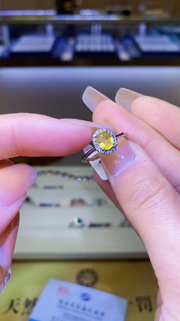 【闪购商品】彩色蓝宝石戒指银S925镶嵌.