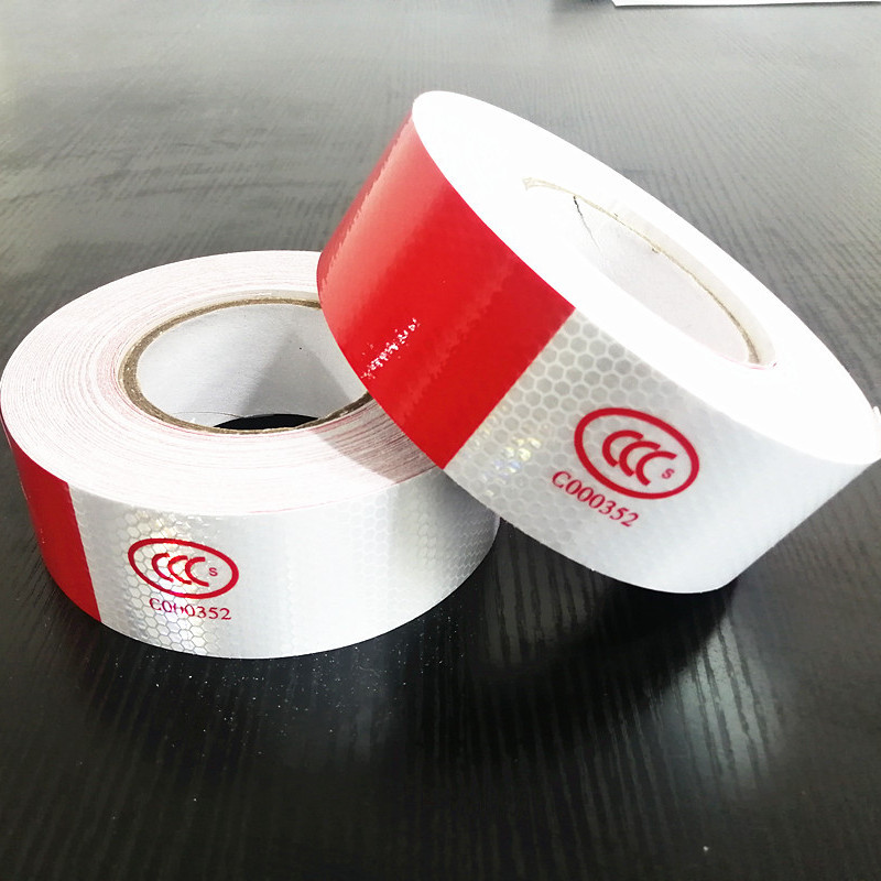 工地货车反光贴车身反光条汽车贴纸车辆年审检测红白警示标识反光