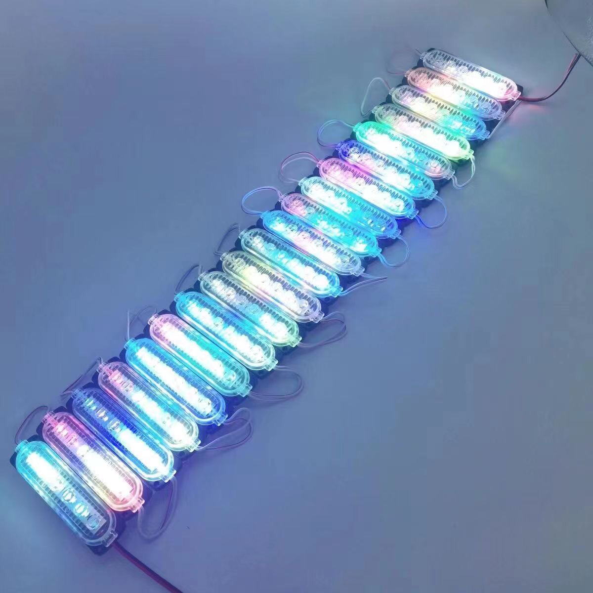 挂车货车24伏氛围灯装饰灯货车装饰LED防水高亮中网灯彩色通用