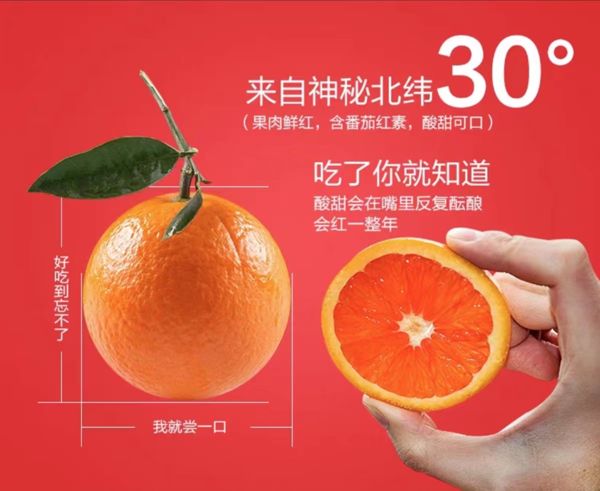 福建地区卡拉红橙自然种植农产品细腻多汁水分充足红脐橙4.5斤